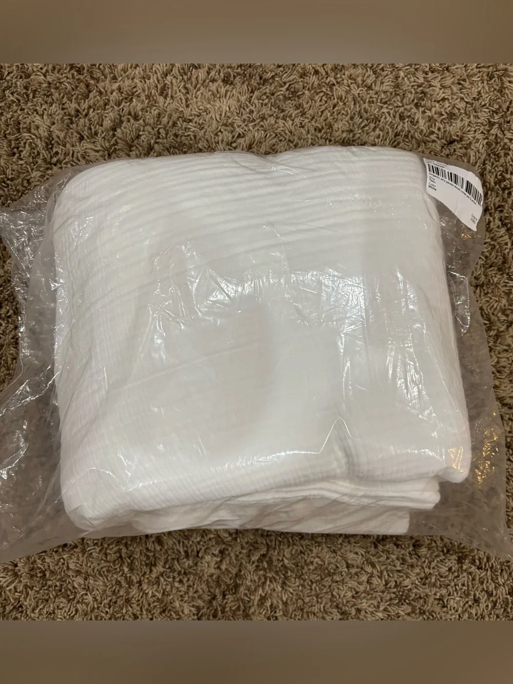 Quince Airy Gauze Organic Cotton Twin White Duvet Cover Set
